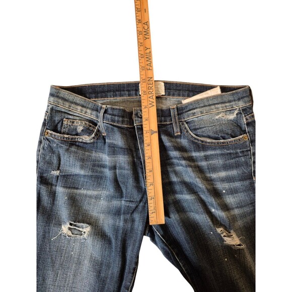 Current/Elliot The Skinny Distressed Jeans Mid Rise Skinny Jeans Love Destroy 30 - Picture 6 of 9